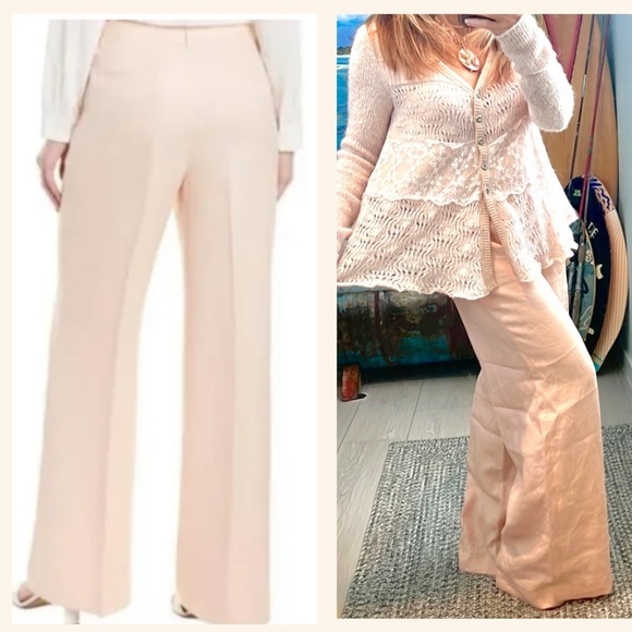 Lafayette 148 New York Pants - NWT,Lafayette 148 New York Dalton Pant Women’s Wide Legged,Macaroon Linen,Size 8